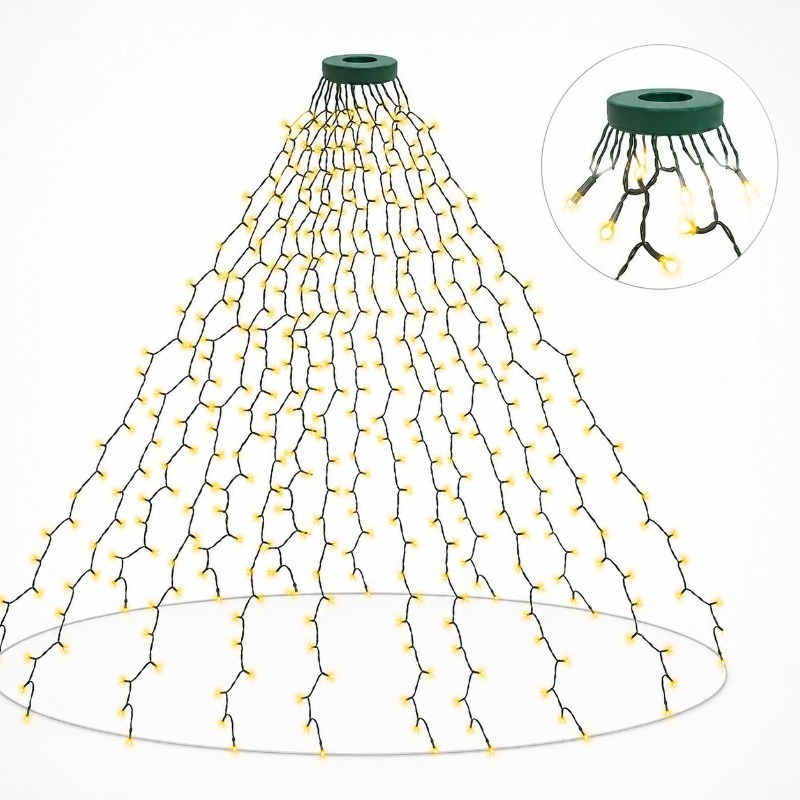Garden Lighting Decor - 防水USB LEDストリングライト、クリスマスツリー、結婚式、庭、休日の装飾に最適な8つの照明モード