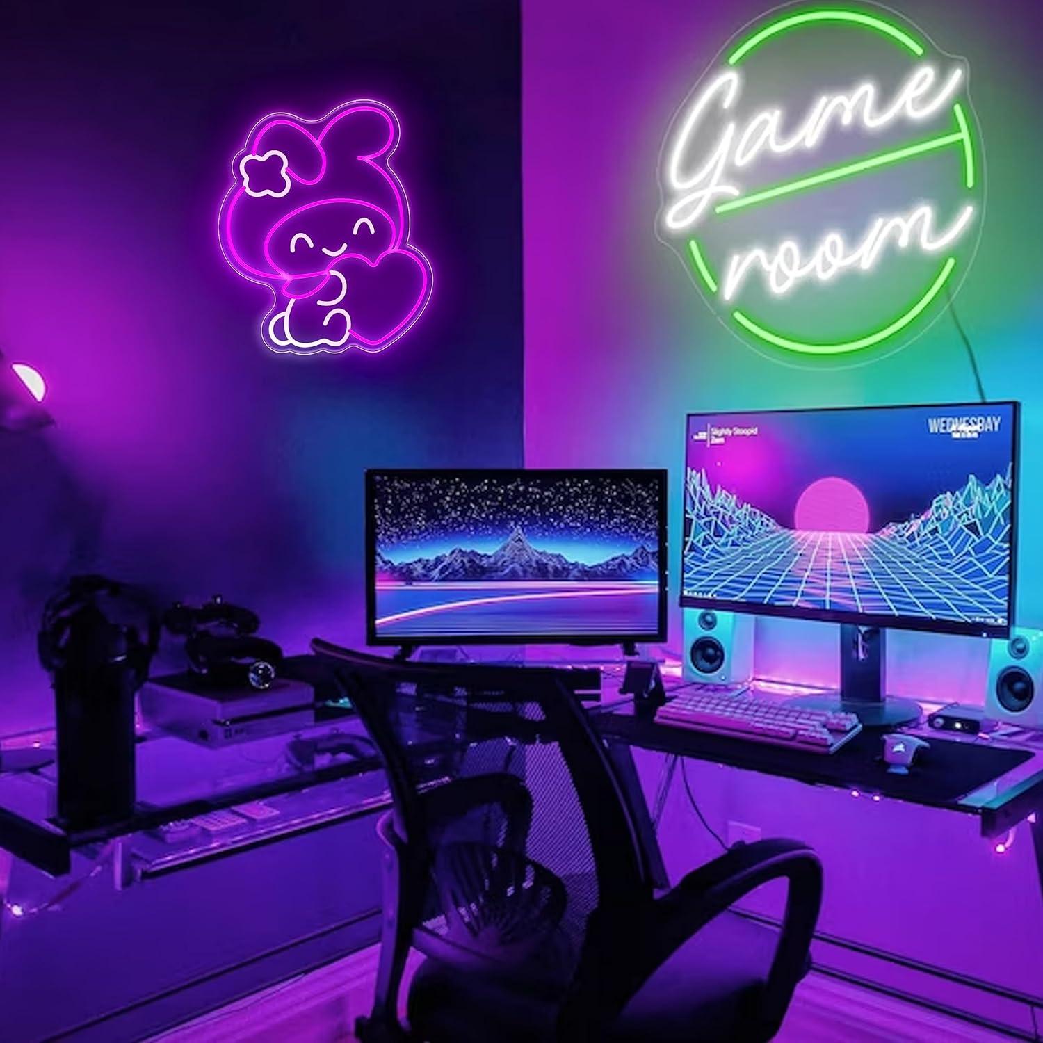 アニメネオンサイン日本語LEDネオンライト寝室ゲームルームリ - Lighting Decor For Living Room のレビューと価格