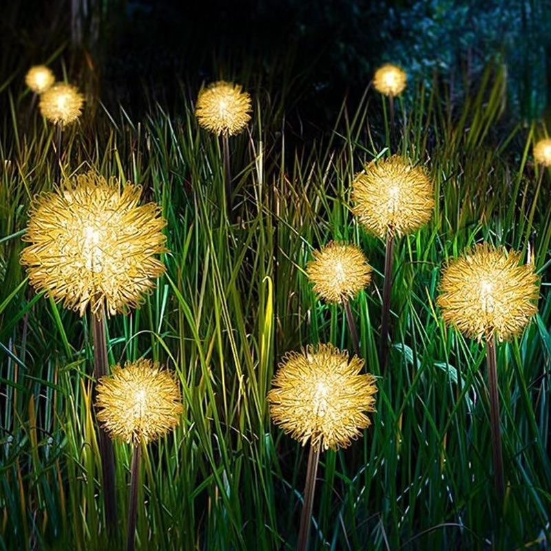 10個セット ソーラータンポポボールライト、アルミワイヤーグ - Garden Lighting Decor のレビューと価格