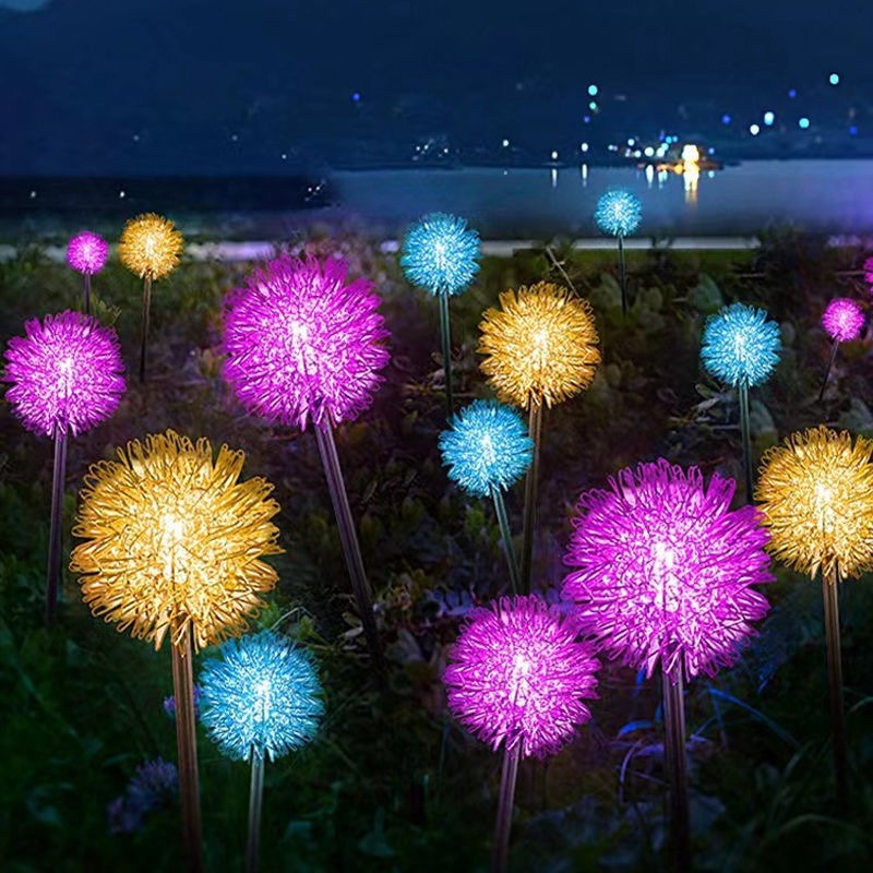10個セット ソーラータンポポボールライト、アルミワイヤーグ - Garden Lighting Decor のレビューと価格