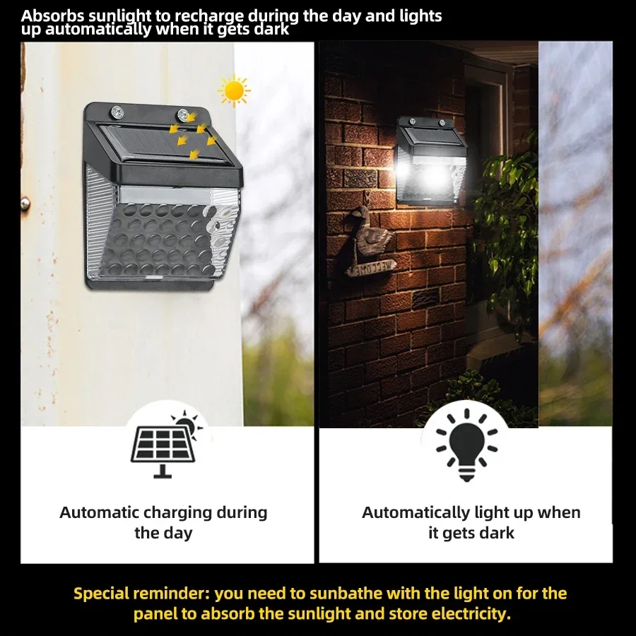 LED ソーラーライト PIR モーションセンサーウォールラ - Garden Lighting Decor のレビューと価格