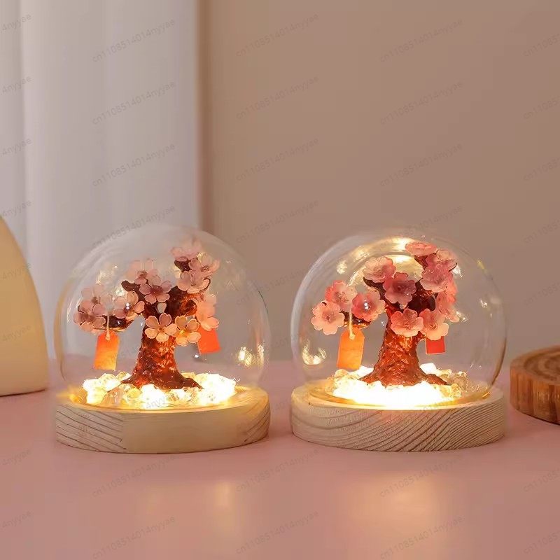 DIY 桜の木デスクランプ - 暖白色の雰囲気照明器具、禅の - Decor Lighting Fixtures のレビューと価格