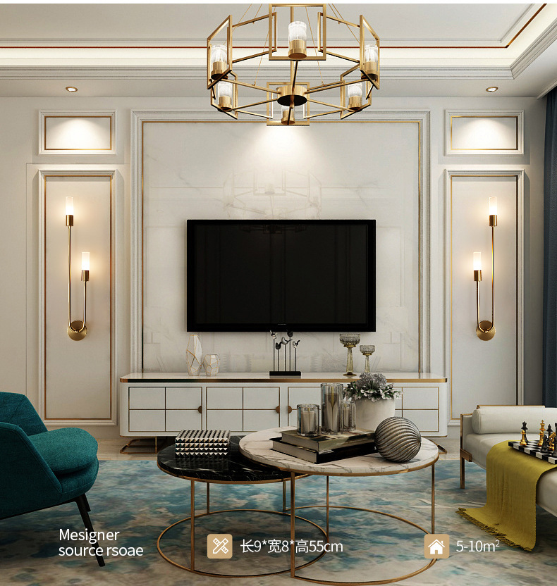 レトロ背景リビングルーム通路寝室ランプベッドサイド北欧クリエ - Lighting Decor For Living Room のレビューと価格