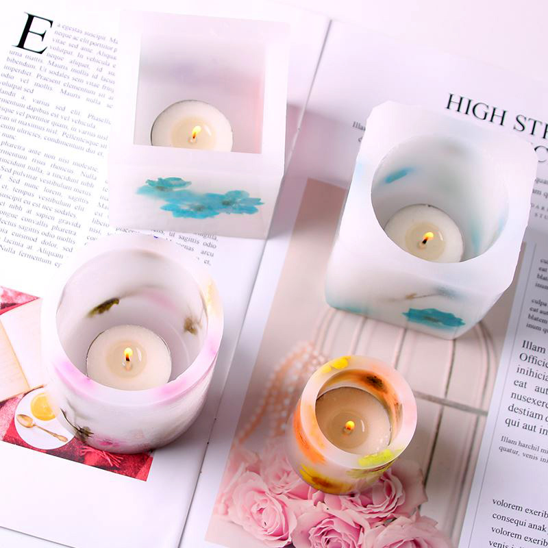 風防付きのワックスカップ型、アクリル製、中空のティライトホル - Candle Holder Set のレビューと価格