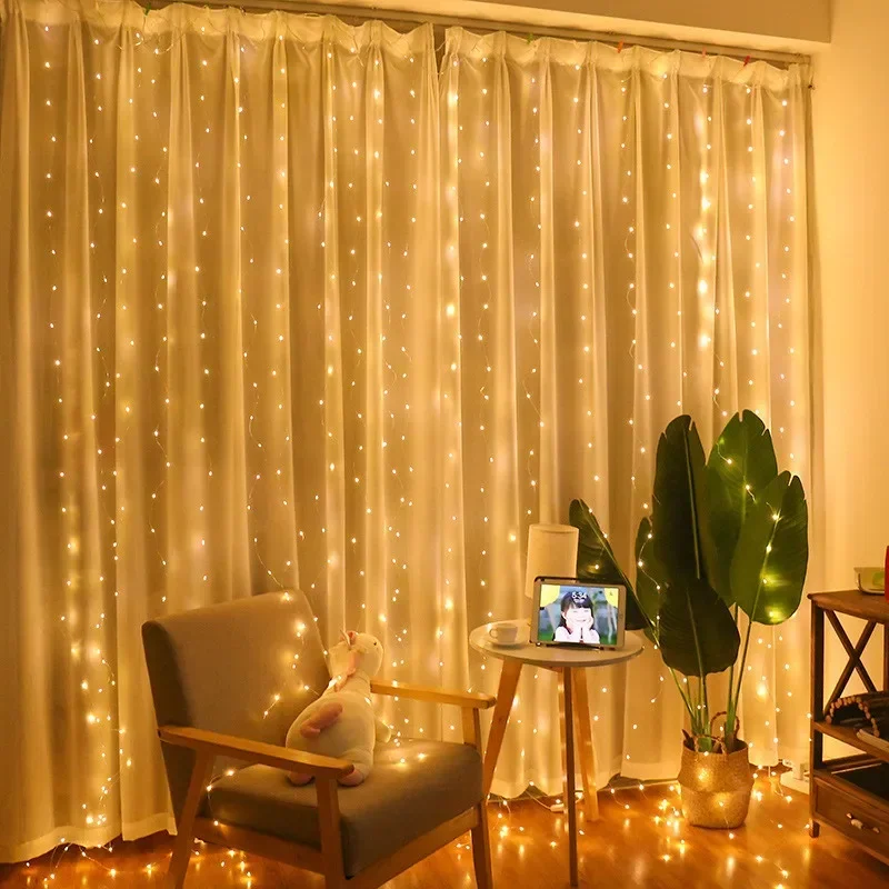 3/4/6m カーテンLEDストリングライトガーランド US - Fairy Light Curtain のレビューと価格