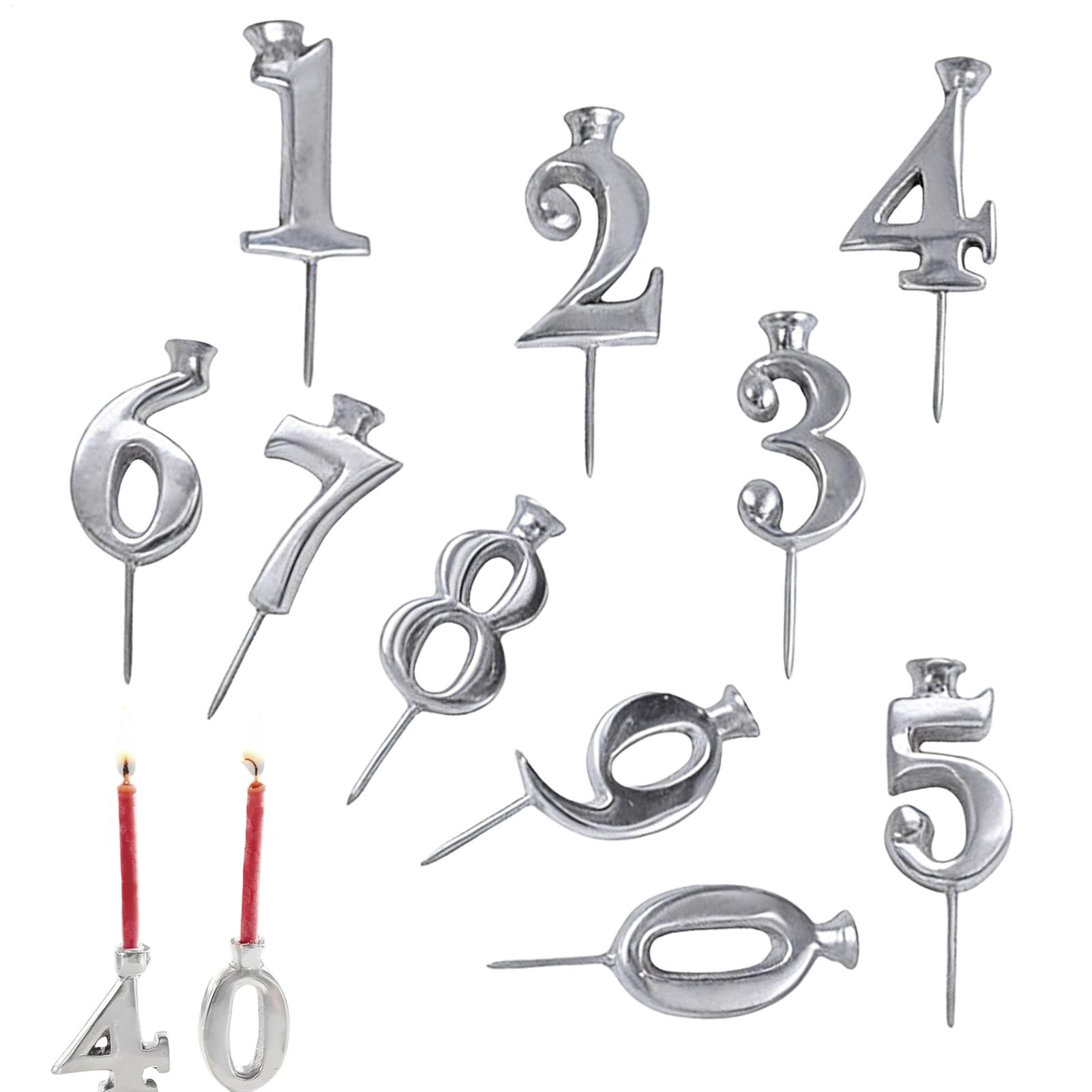 再利用可能な数字のバースデーキャンドルホルダーセット、誕生日 - Candle Holder Set のレビューと価格