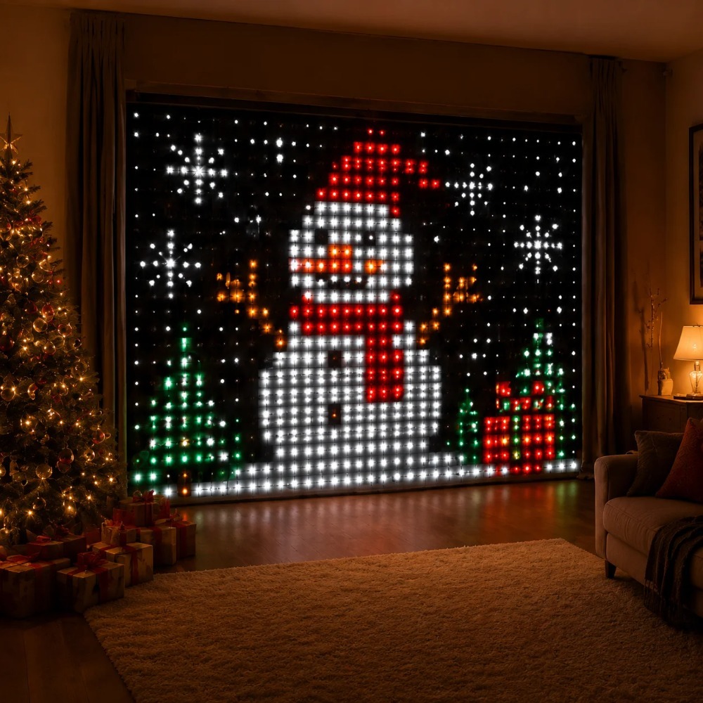 LEDピクセルカーテンライト Bluetoothアプリ制御  - Fairy Light Curtain のレビューと価格
