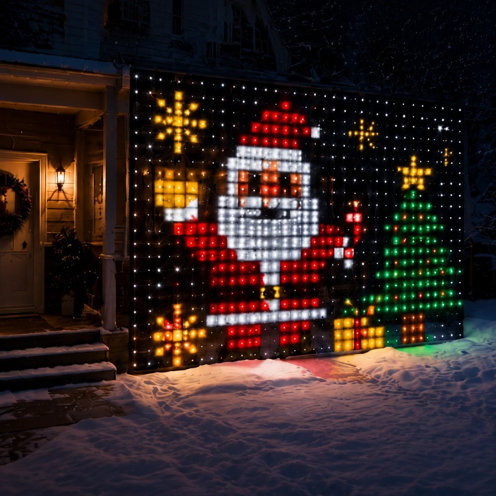 LEDピクセルカーテンライト Bluetoothアプリ制御  - Fairy Light Curtain のレビューと価格