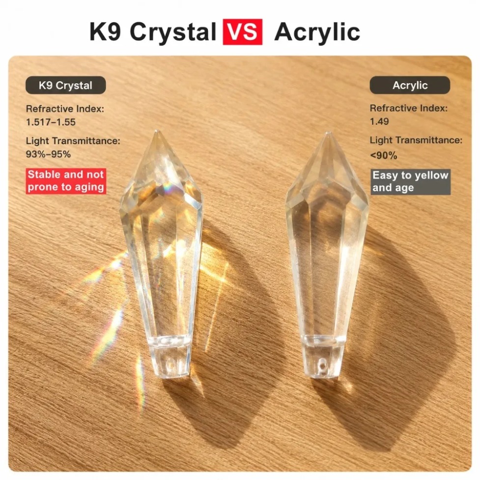 1/5/10個入り K9高透明マルチカラークリスタルペンダン - Decor Lighting Fixtures のレビューと価格