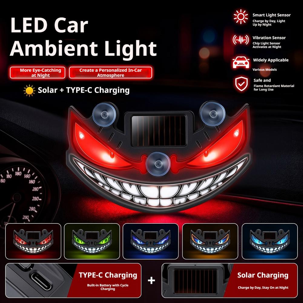 ソーラーデビルアイカーLED装飾ライト、デーモンフェイス警告 - Lighting Interior Decor のレビューと価格