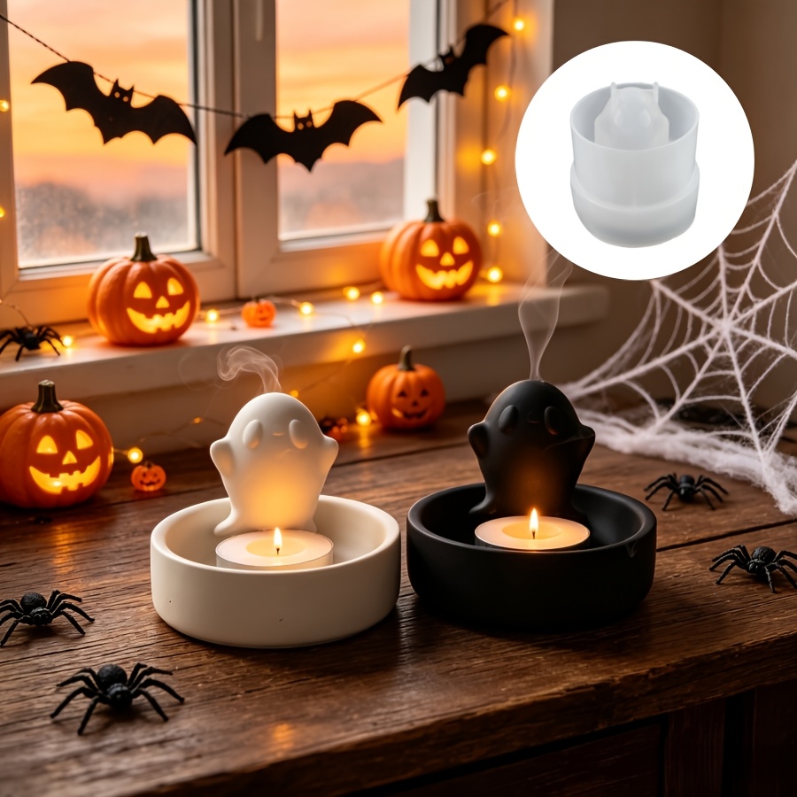 1個入り ハロウィン ゴースト型キャンドルホルダー飾り型 ド - Candle Holder Set のレビューと価格