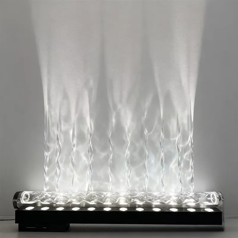 スマート3Dウォールウォッシュ炎投影ライト、水波紋雰囲気ラン - Lighting Decor For Living Room のレビューと価格