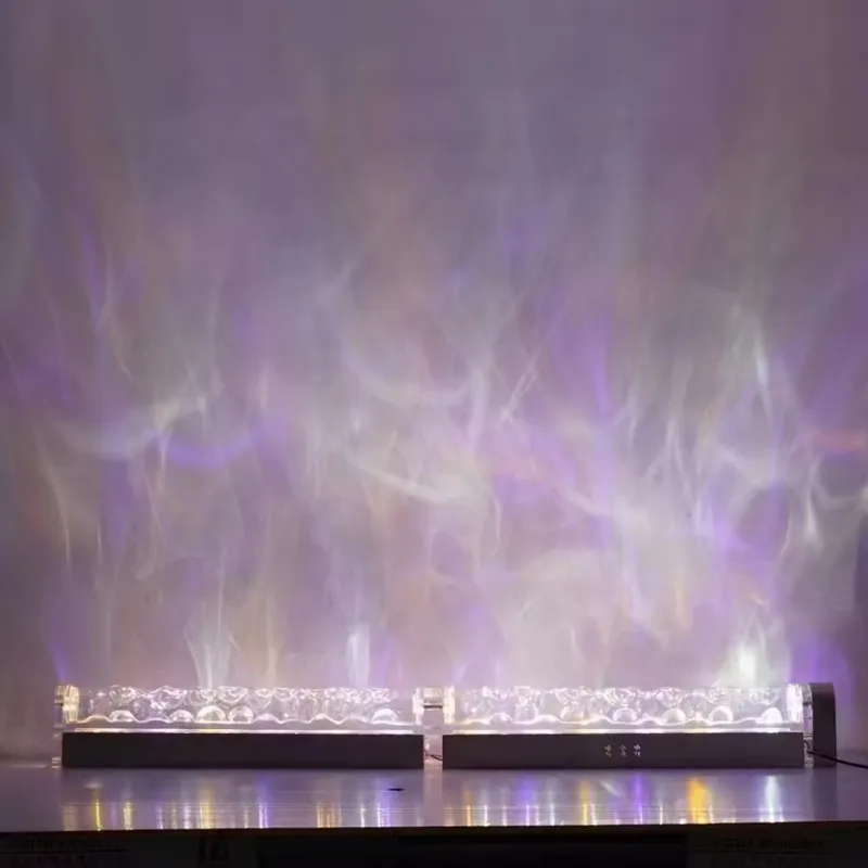 スマート3Dウォールウォッシュ炎投影ライト、水波紋雰囲気ラン - Lighting Decor For Living Room のレビューと価格