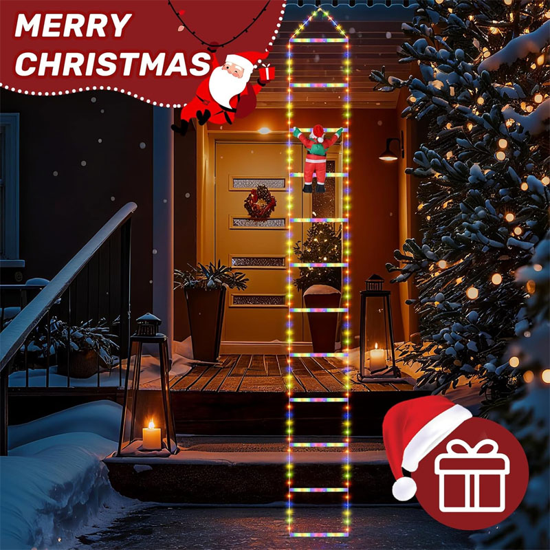 LEDクリスマスライト クリスマス装飾用はしご型ライトストリ - Garden Lighting Decor のレビューと価格