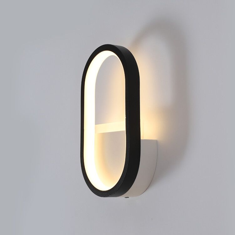モダンな北欧LEDウォールランプ、ミニマリストブラック幾何学 - Lighting Decor For Living Room のレビューと価格
