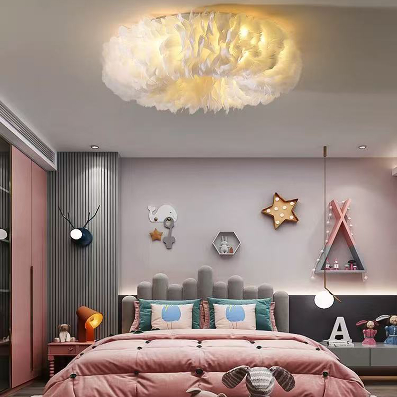 モダンなフェザー Led シーリングランプ北欧ロマンチックな - Decor Lighting Fixtures のレビューと価格