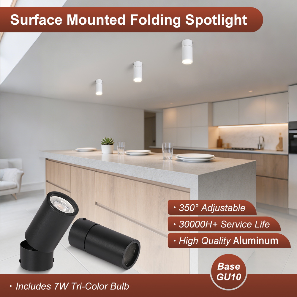 折りたたみ式LEDダウンライトGU10 3色 天井スポットラ - Decor Lighting Fixtures のレビューと価格