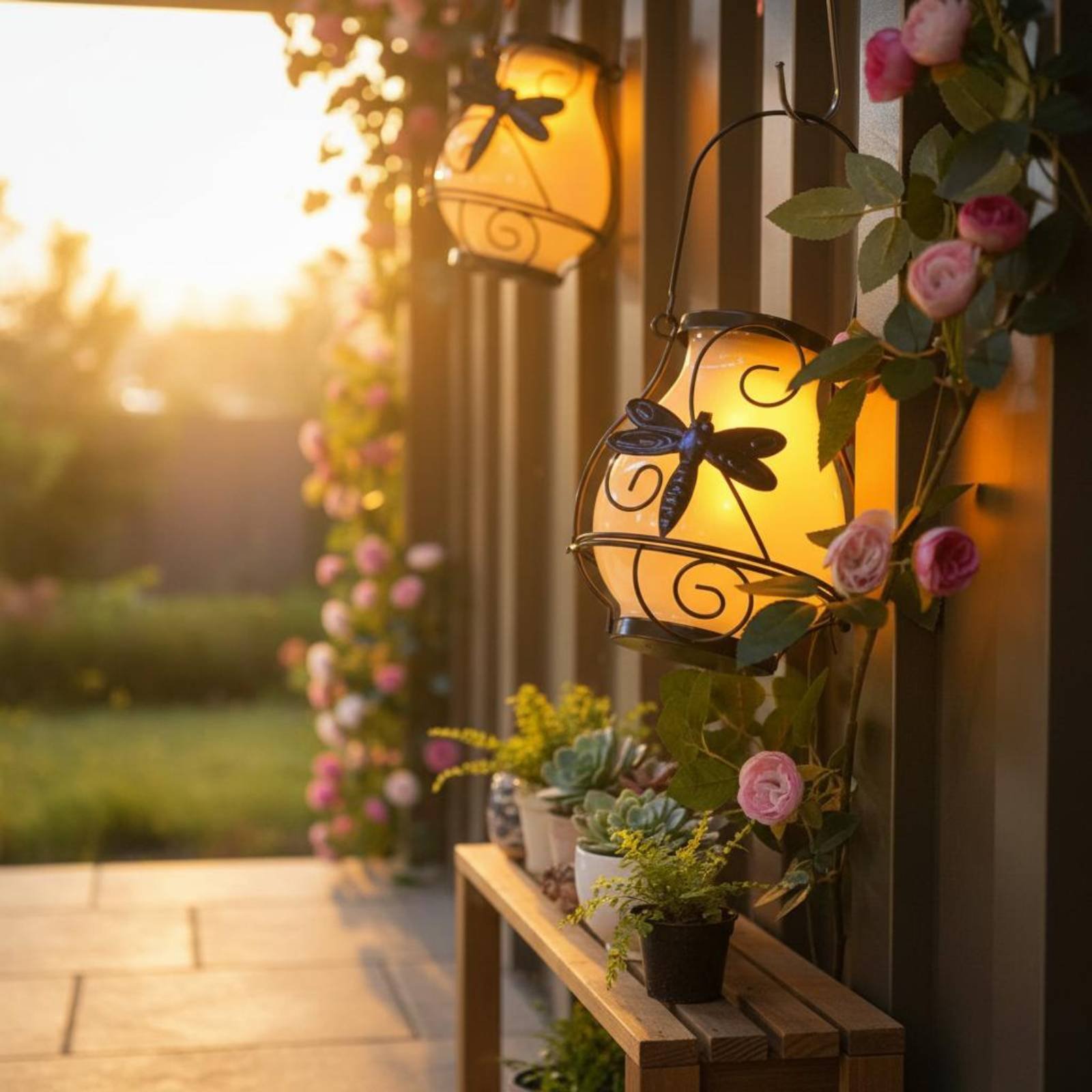 ソーラーバタフライランタン 防水バタフライソーラーランタン  - Garden Lighting Decor のレビューと価格