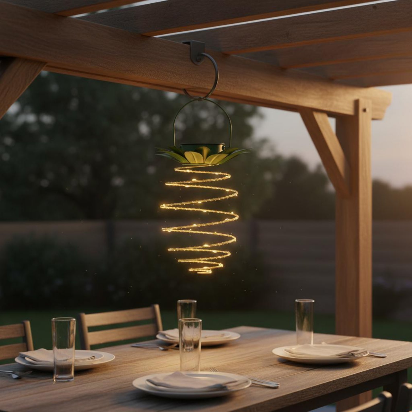 2個入り ソーラーパイナップルランプ 防水パイナップルハンギ - Garden Lighting Decor のレビューと価格