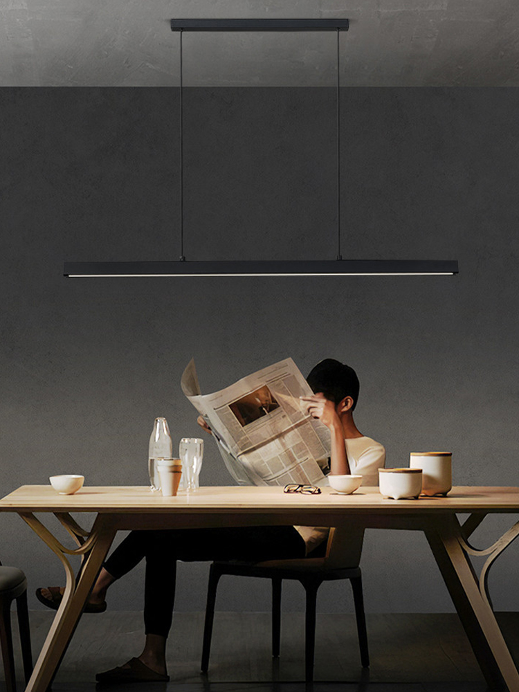 モダンなレストラン、長い列のLEDペンダントライト、オフィス - Decor Lighting Online のレビューと価格