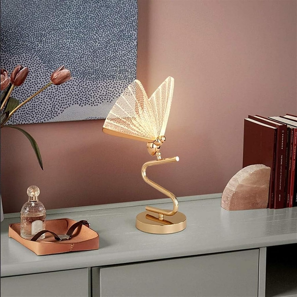 【新商品】蝶の装飾が施された6W LEDデスクランプ。リビン - Lighting Decor For Living Room のレビューと価格