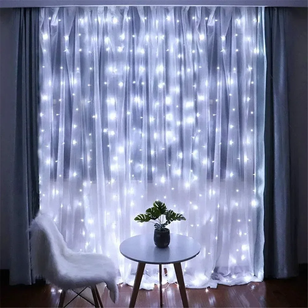 3/6M USB LED カーテン 8 モードリモコンライト - Fairy Light Curtain のレビューと価格