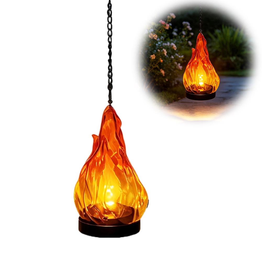 ソーラーフレームハンギングランタンライトIP65防水フリッカ - Garden Lighting Decor のレビューと価格