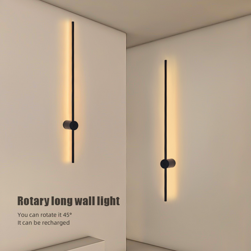 モダンな充電式LEDウォールスコンスランプ、ブラックアルミニ - Lighting Decor For Living Room のレビューと価格